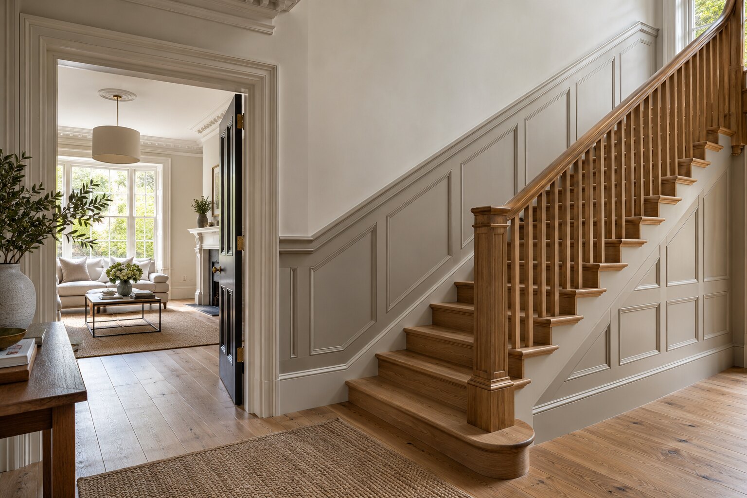 Bespoke timber staircase and joinery in a West London home