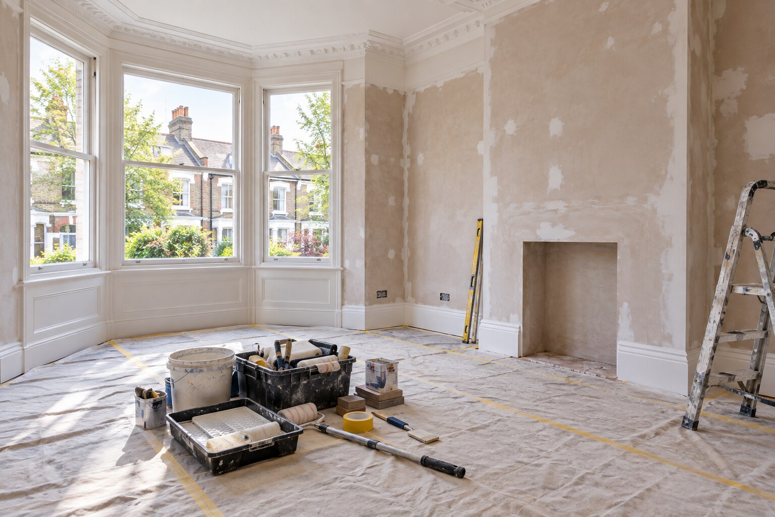 Interior strip-out during an Ealing apartment refurbishment