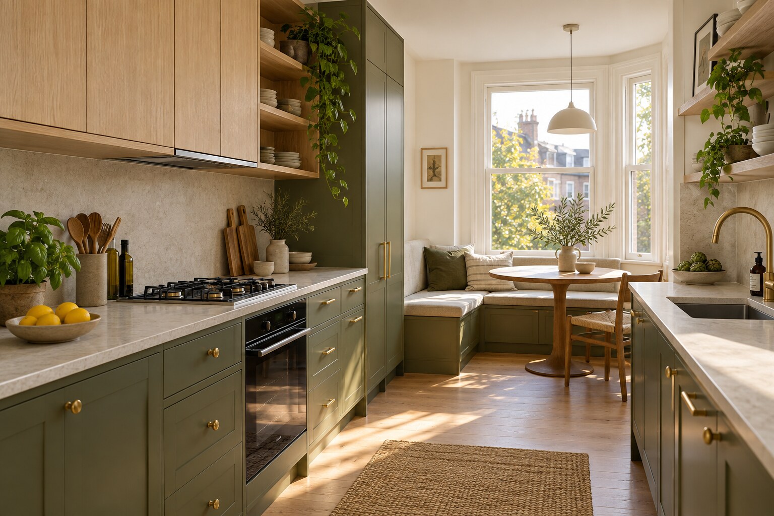 Completed bright interior after an Acton flat renovation