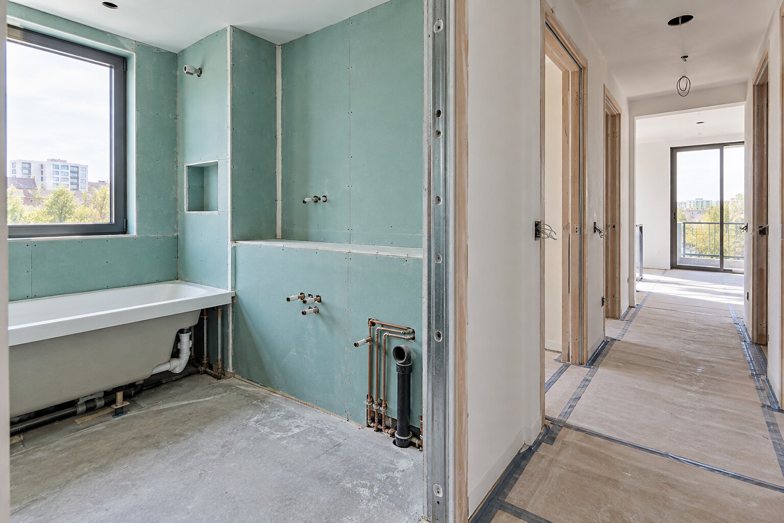 Major interior renovation under way in a Brentford flat