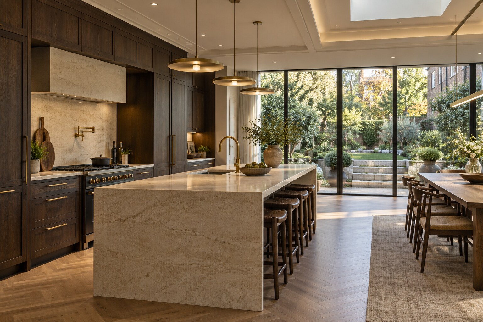 High-specification living interior within a Kensington home extension