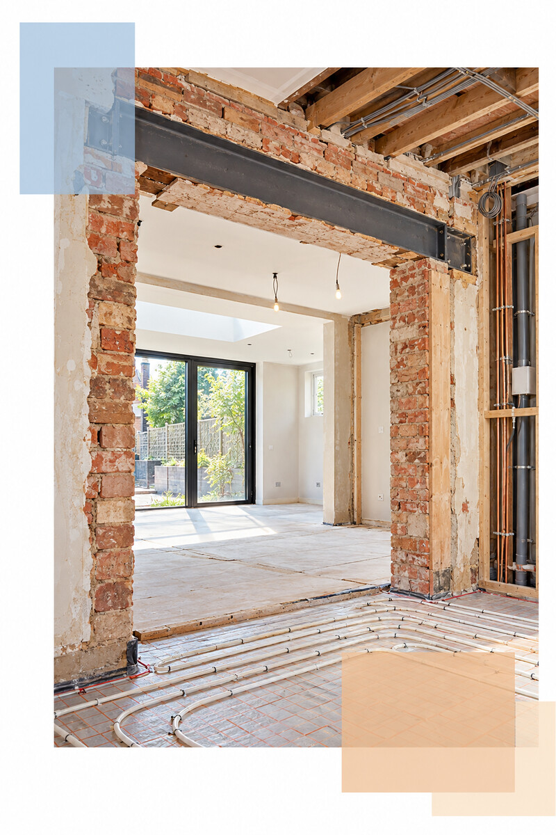 Brentford period house during structural renovation and service installation